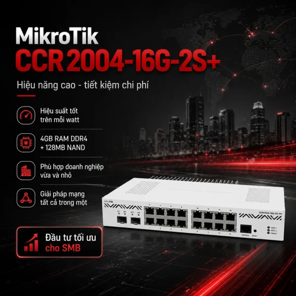 Bộ định tuyến Router Mikrotik CCR2004-16G-2S+