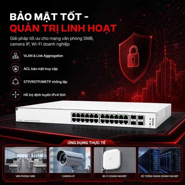 Thiết bị chuyển mạch Aruba Instant On 1930 24G – JL684B