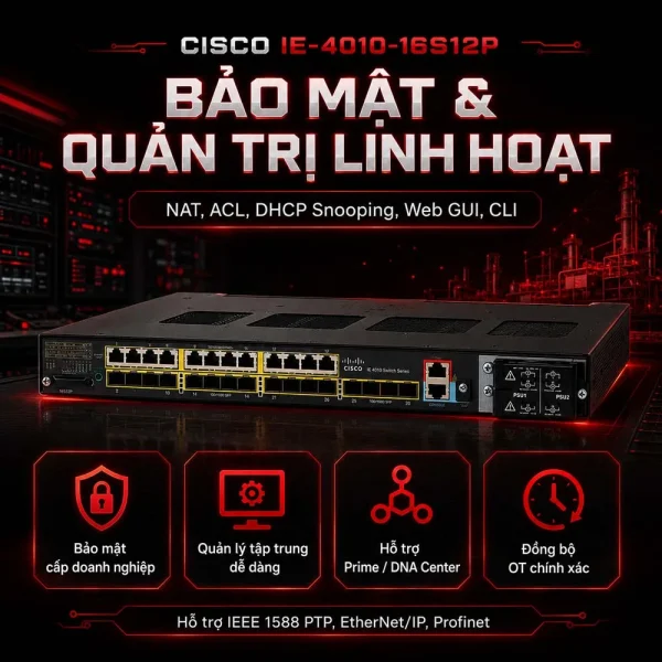 Switch công nghiệp Cisco IE-4010-16S12P