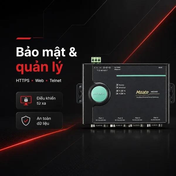 Bộ chuyển đổi Moxa MB3480 4xRS232/422/485 sang Ethernet
