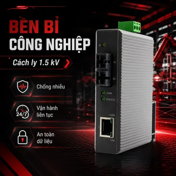 Bộ chuyển đổi quang điện công nghiệp Moxa IMC-21-M-SC