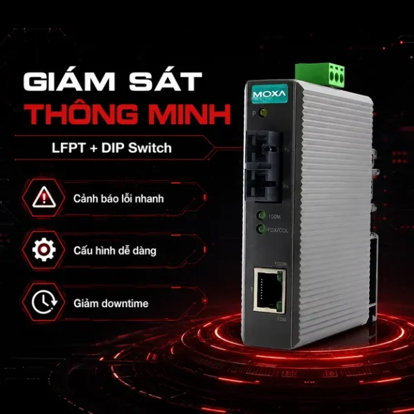 Bộ chuyển đổi quang điện công nghiệp Moxa IMC-21-M-SC