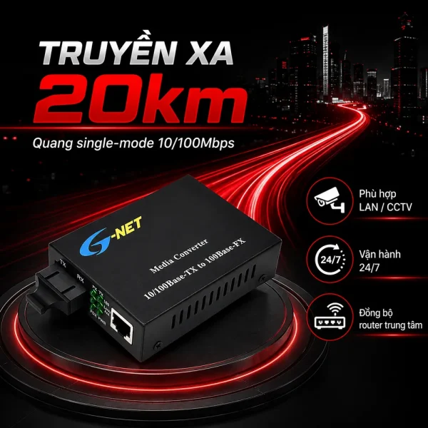 Bộ chuyển đổi quang điện G-net HHD-110G-20A/B