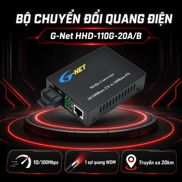 Bộ chuyển đổi quang điện G-net HHD-110G-20A/B