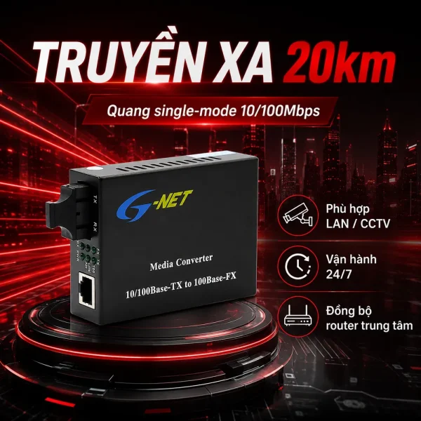 Bộ chuyển đổi quang điện G-Net HHD-120G-20