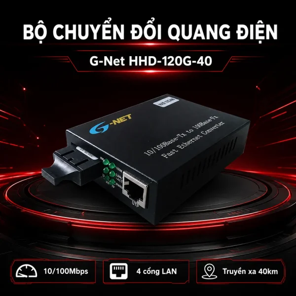 Bộ chuyển đổi quang điện G-Net HHD-120G-40