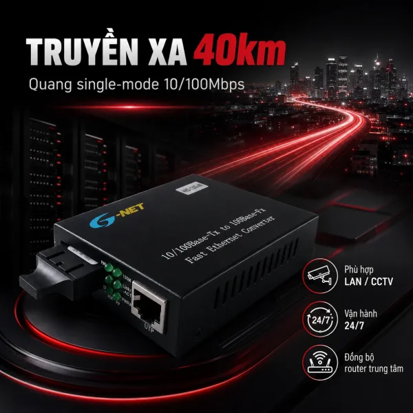 Bộ chuyển đổi quang điện G-Net HHD-120G-40