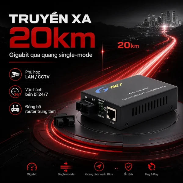 Bộ chuyển đổi quang điện G-net HHD-220G-20