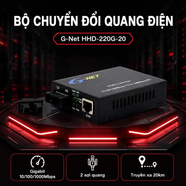 Bộ chuyển đổi quang điện G-net HHD-220G-20
