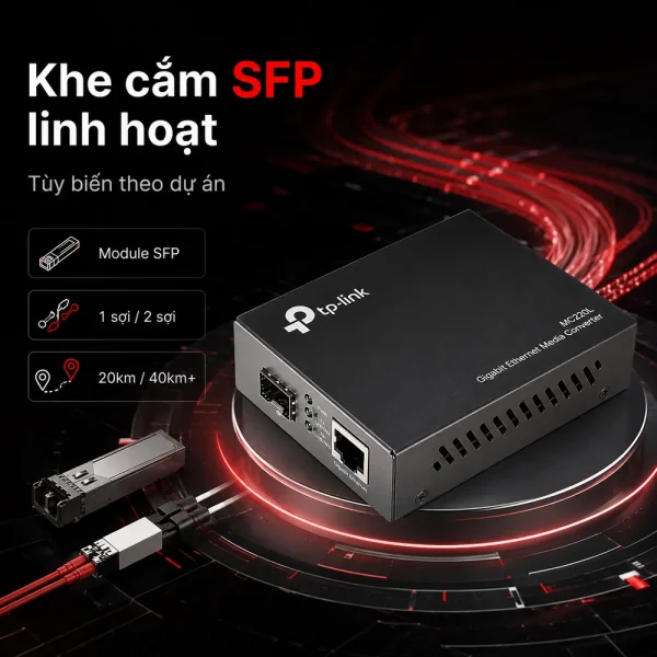 Bộ chuyển đổi quang điện khe cắm SFP TP-LINK MC220L