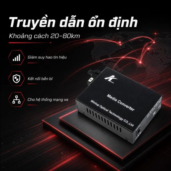 Bộ chuyển đổi quang điện Media WINTOP YT-8112SB-20A-B