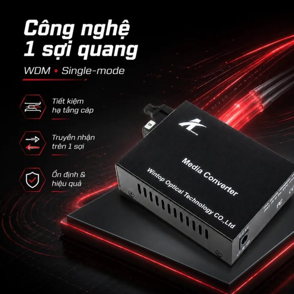 Bộ chuyển đổi quang điện Media WINTOP YT-8112SB-20A-B