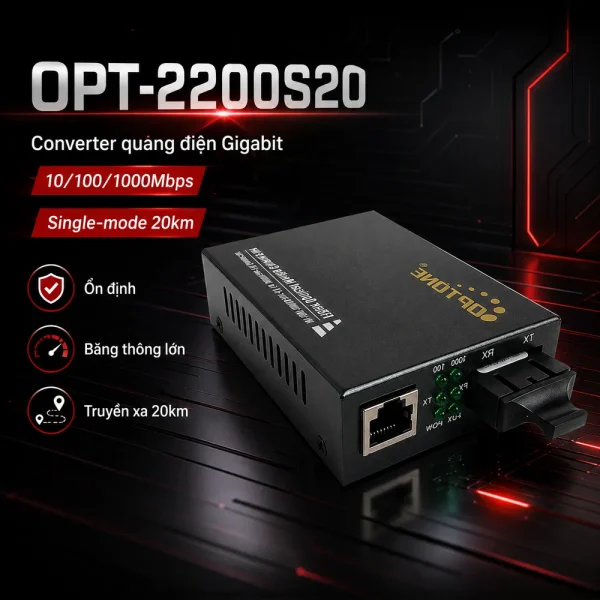 Bộ chuyển đổi quang điện Optone OPT-2200S20