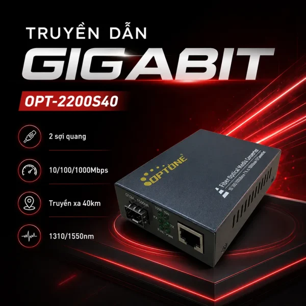 Bộ chuyển đổi quang điện Optone OPT-2200S40