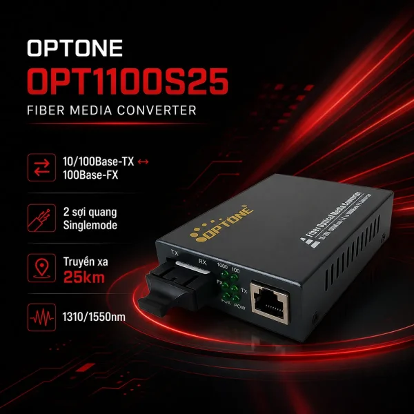 Bộ chuyển đổi quang điện Optone OPT1100S25