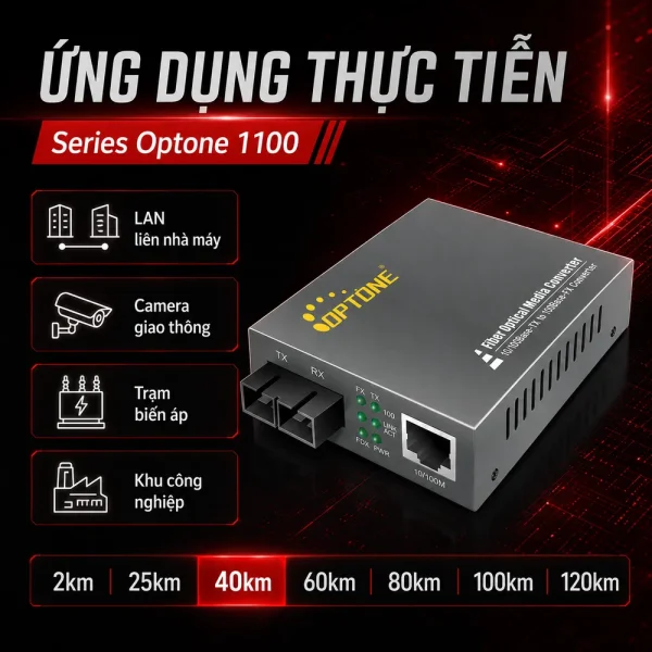 Bộ chuyển đổi quang điện Optone OPT1100S40