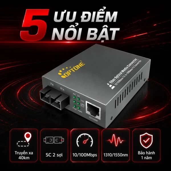 Bộ chuyển đổi quang điện Optone OPT1100S40