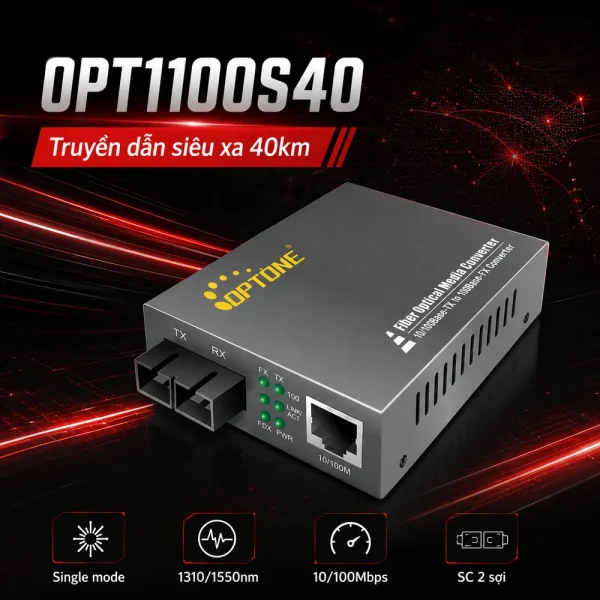 Bộ chuyển đổi quang điện Optone OPT1100S40