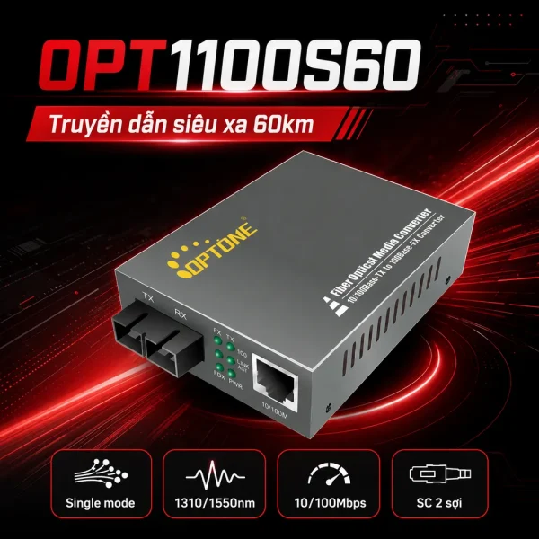 Bộ chuyển đổi quang điện Optone OPT1100S60