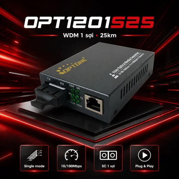 Bộ chuyển đổi quang điện Optone OPT1201S25