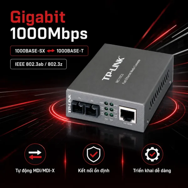 Bộ chuyển đổi quang điện TP-Link MC200CM Multimode