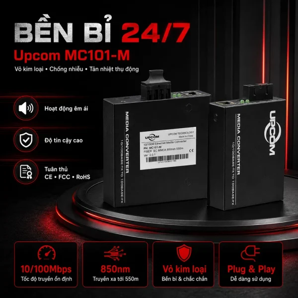 Bộ chuyển đổi quang điện UPCOM MC101-M