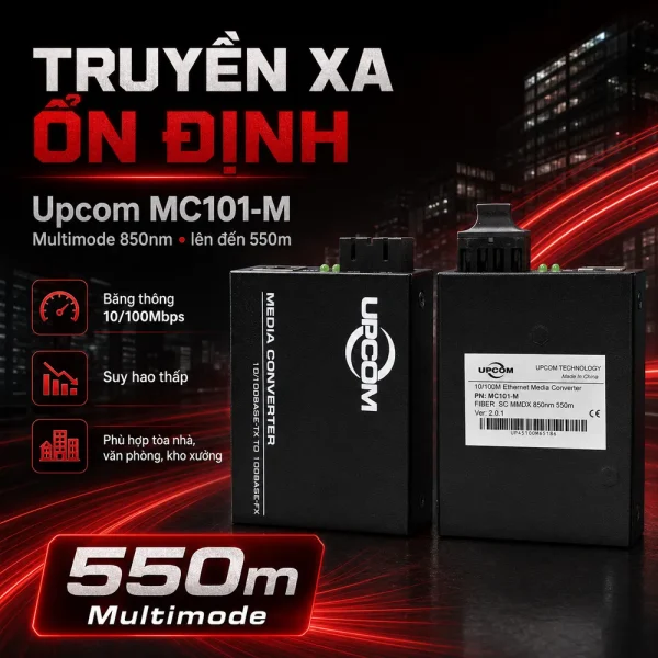 Bộ chuyển đổi quang điện UPCOM MC101-M