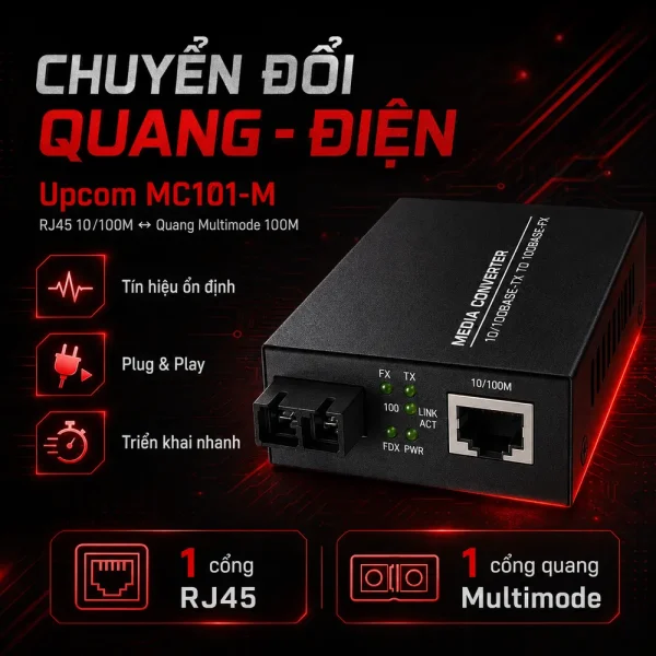 Bộ chuyển đổi quang điện UPCOM MC101-M