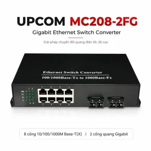 Bộ chuyển đổi quang điện UPCOM MC208-2FG 8 cổng Ethernet