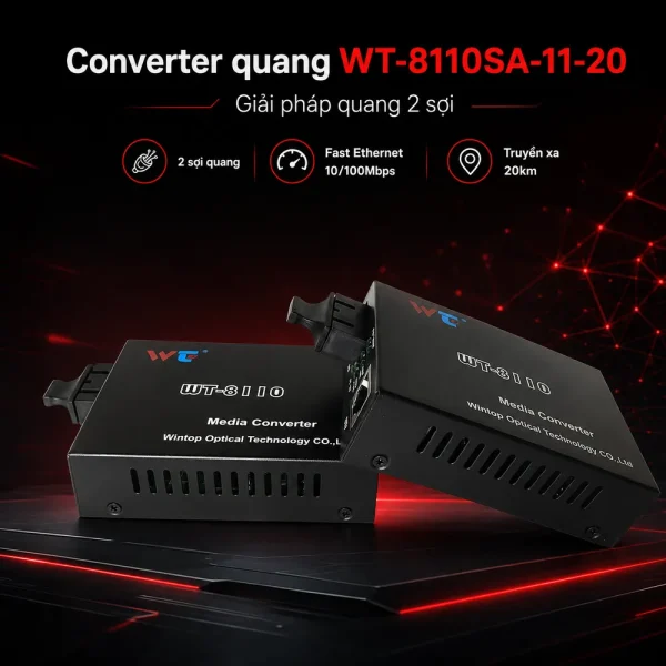 Bộ chuyển đổi Quang-Điện WINTOP Model WT-8110SA-11-20