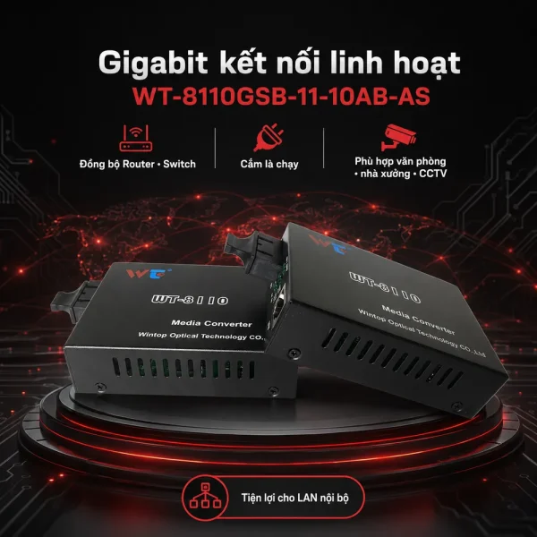 Bộ chuyển đổi quang điện WINTOP WT-8110GSB-11-10AB-AS