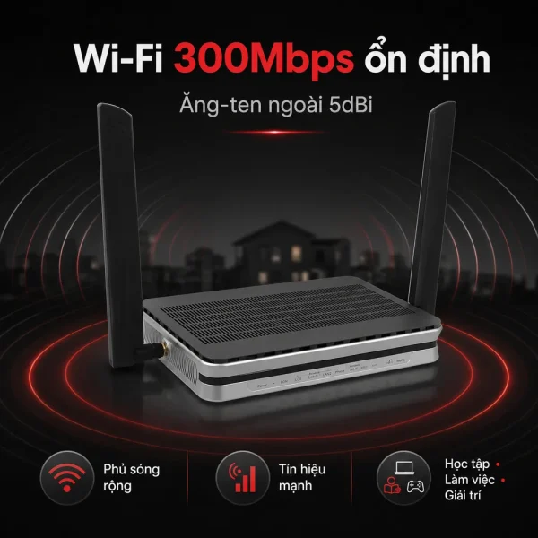 Bộ định tuyến AirPro AP-LT4505N SIM đơn 4G LTE 300Mbps