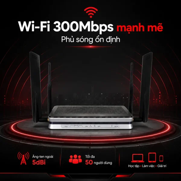 Bộ định tuyến AirPro AP-LT4525AN SIM kép 4G LTE 300Mbps