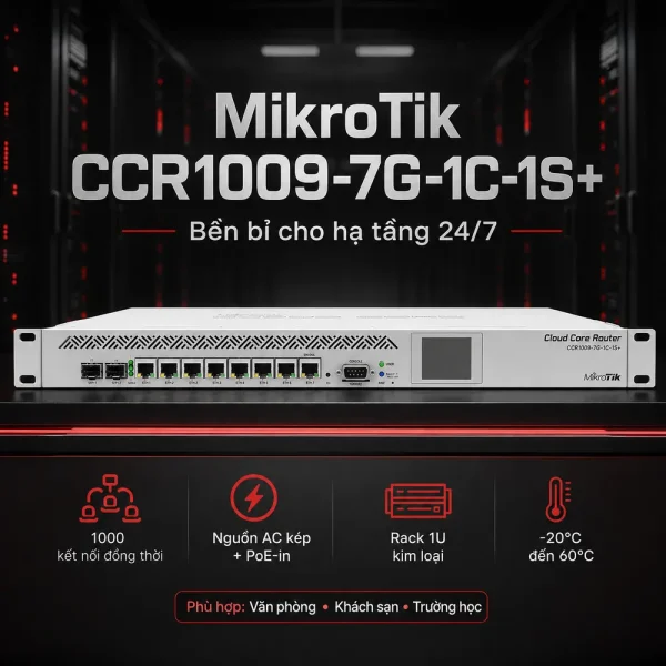 Bộ định tuyến Router Mikrotik CCR1009-7G-1C-1S+