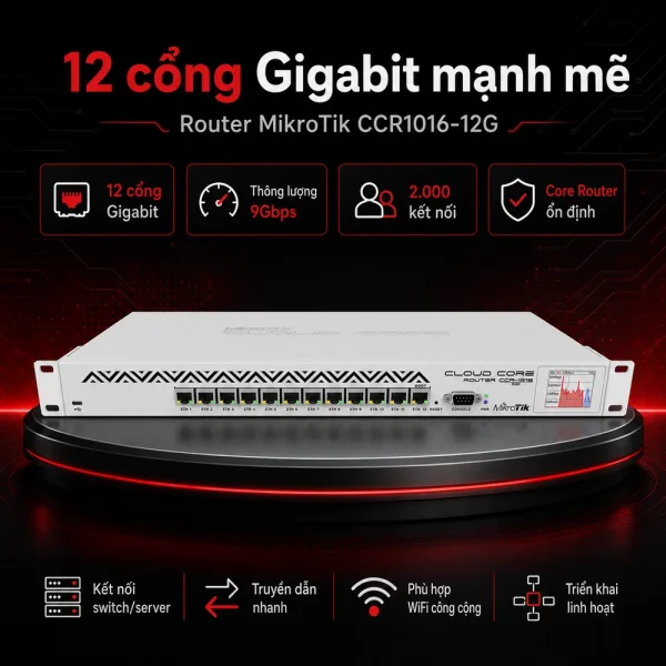 Bộ định tuyến Router Mikrotik CCR1016-12G