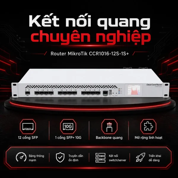 Bộ định tuyến Router Mikrotik CCR1016-12S-1S+