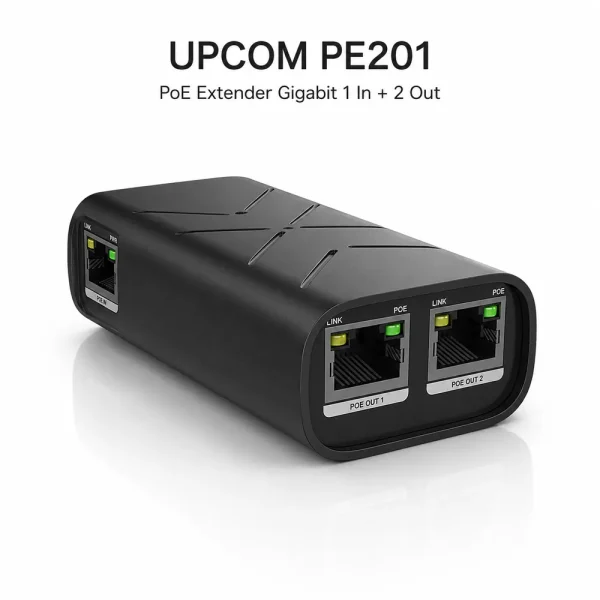 Bộ Mở Rộng PoE 3 Cổng Gigabit UPCOM PE201