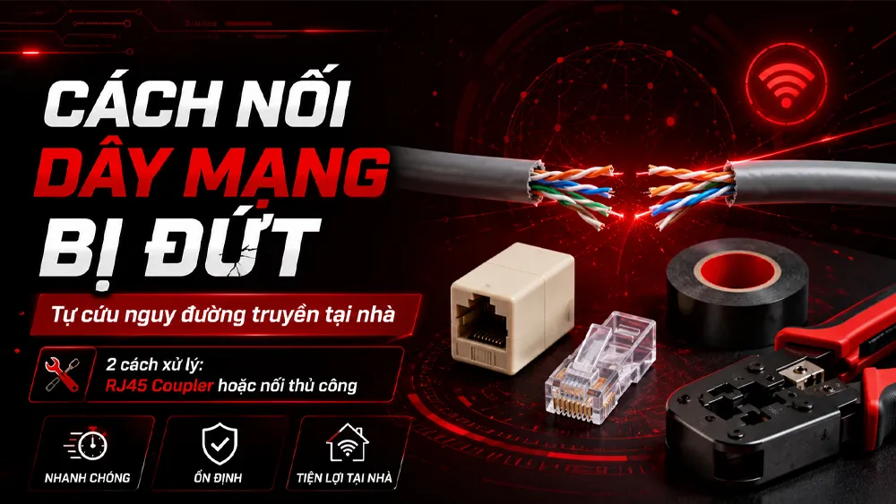 cách nối dây mạng bị đứt