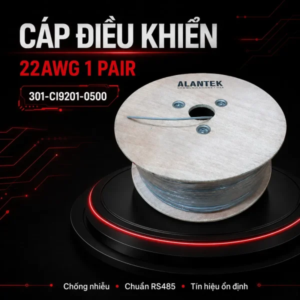 Cáp điều khiển Alantek 22AWG 1 pair 301-CI9201-0500