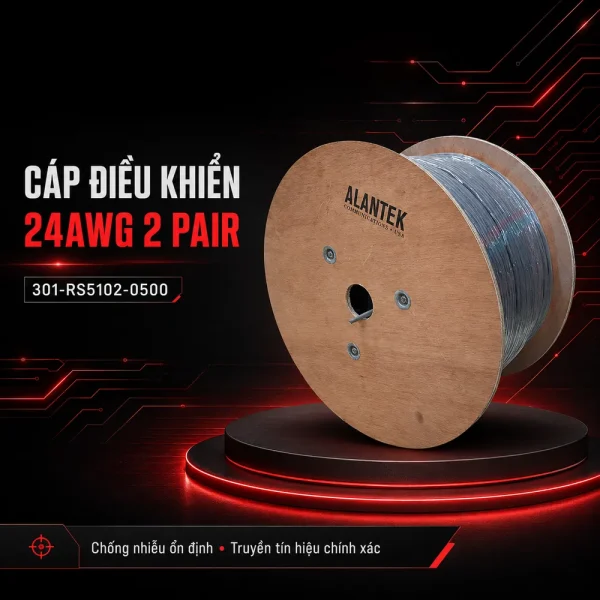 Cáp điều khiển Alantek 24 AWG 2-pair 301-RS5102-0500