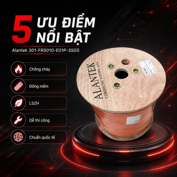 Cáp điều khiển Alantek Chống Cháy 301-FRS010-E01P-3SG5