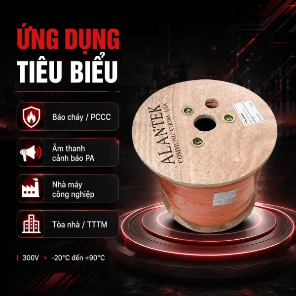 Cáp điều khiển Alantek Chống Cháy 301-FRS010-E01P-3SG5