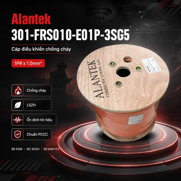 Cáp điều khiển Alantek Chống Cháy 301-FRS010-E01P-3SG5