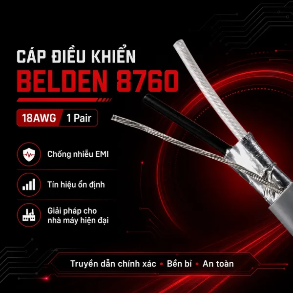 Cáp điều khiển Belden 18AWG 1 pair 8760