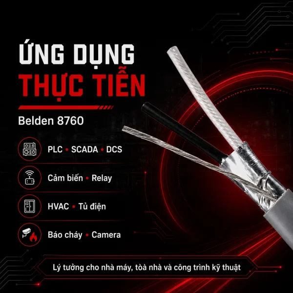 Cáp điều khiển Belden 18AWG 1 pair 8760