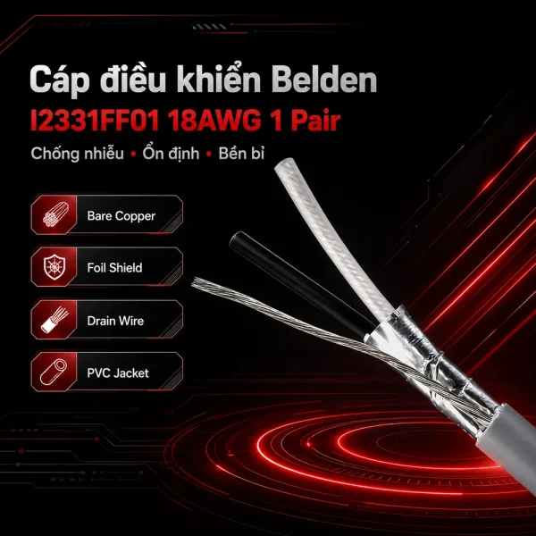 Cáp điều khiển Belden 18AWG 1Pair I2331FF01