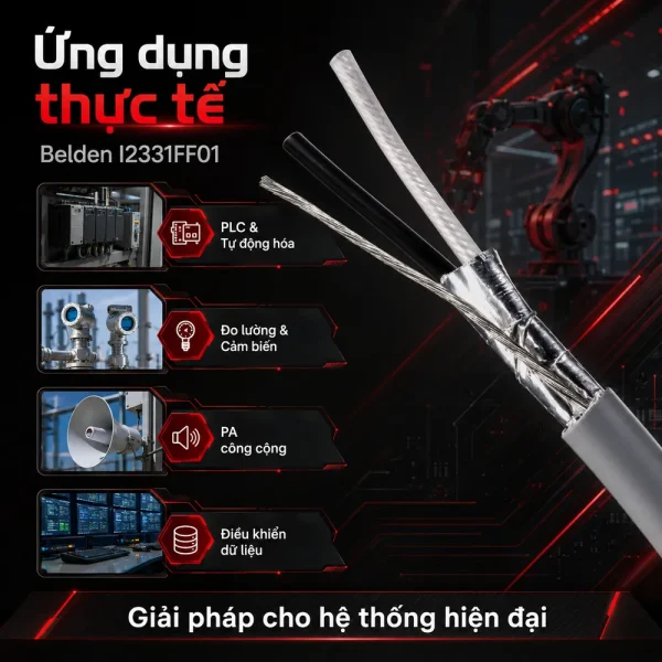 Cáp điều khiển Belden 18AWG 1Pair I2331FF01