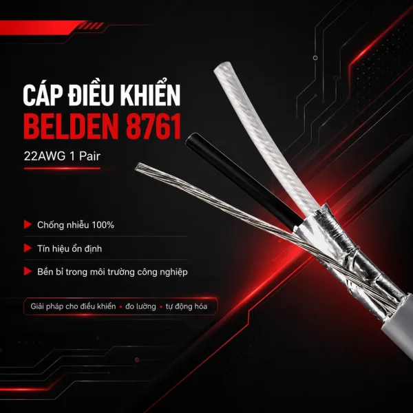 Cáp điều khiển Belden 22AWG 1 pair 8761