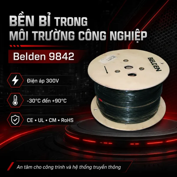 Cáp điều khiển Belden 24AWG 2 Pair 9842