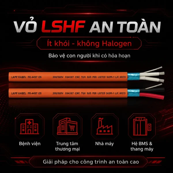 Cáp điều khiển chống cháy Lapp Kabel FR-6387 2×1.5MM2 | 3805880